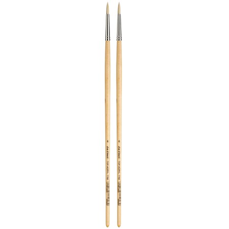 Da Vinci TOP-ACRYL White Brush, Synthetic, Acrylic & Oil, Round, Series 7782, Size 6, 2PK VA-7782_6