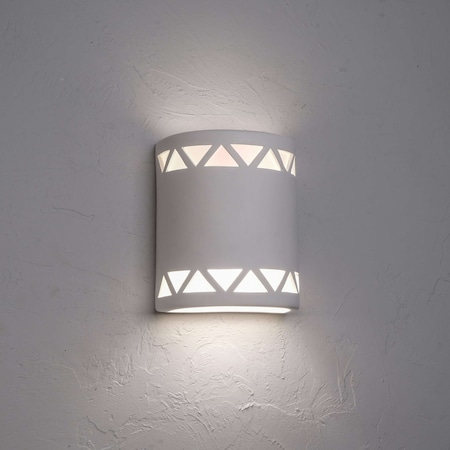 Luxury Lighting Jaken 10 in Tall Ceramic Outdoor Wall Light, Paintable White Bisque Finish, 2PK (2) 101-09-W-ud-7-17