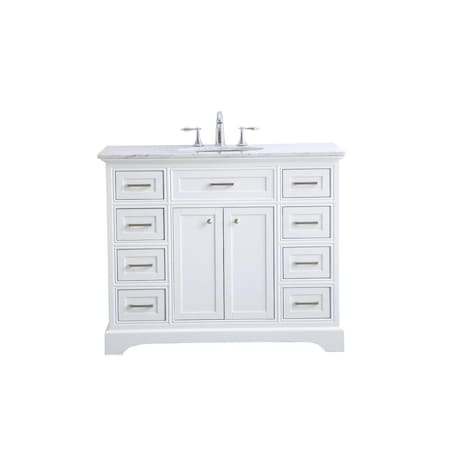 Elegant Decor 42 in. Americana Single Bathroom Vanity Set - White VF15042WH