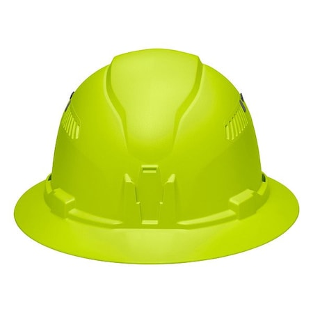 Klein Tools HardHat, FullBrim, FluorescentLime, PK3 60911