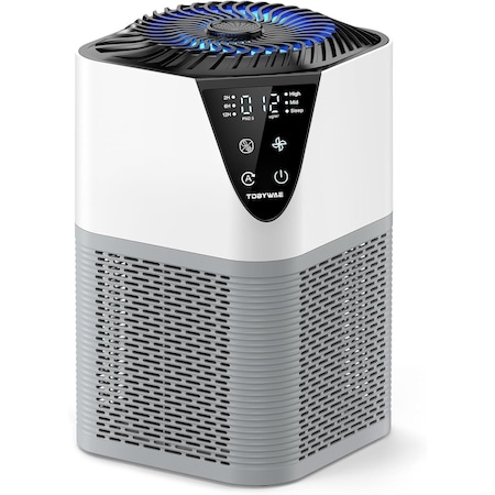 Edendirect 1250 Sq.Ft True HEPA Air Purifier in Gray with 3-Stage Filter, 3-Speed, Digital Display, 12H Timer ZR-QRSHA0231USV01