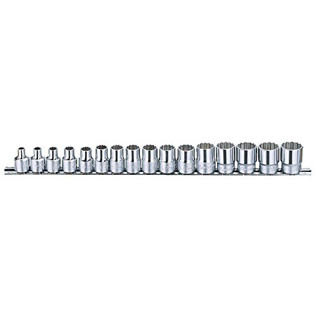 Genius Tools 16PC 3/8in Dr. Metric Hand Socket Set TW-316M