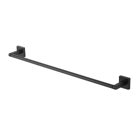 Gliderite Hardware Alpine Collection 24 in. Towel Bar Matte Black Bathroom Hardware 9024-SQ-MB-1