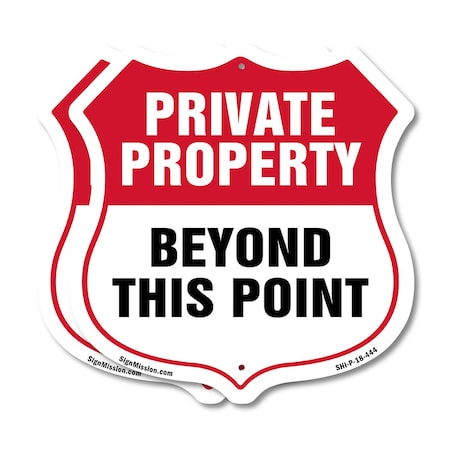 Signmission Private Property Shield Sign Private Pro, 18 inch X 18 inch, Plastic Sign, 2PK SHI-P-2PACK-18-444