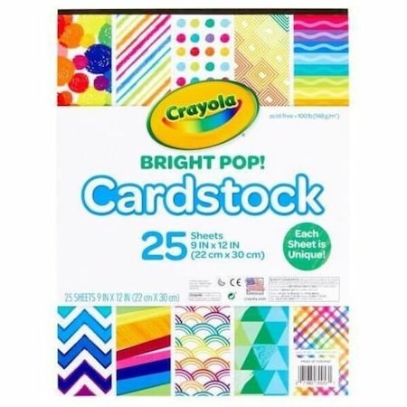 Crayola Pastel Cardstock, 9'' x 12'', 25PK 990053