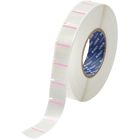 Brady Color Polyester Laboratory Labels 1 in H x 1 in W Pink, White 3000/RL THT-179-494-PK