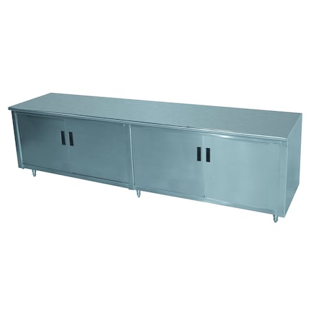 Advance Tabco Work Table 84 in.W x 30 in.D cabinet base with hinged doors HB-SS-307