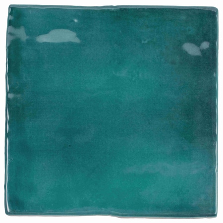Apollo Tile Silken 3.94 in. x 3.94 in. Glossy Green Ceramic Square Wall Tile 6.46 sq. ft./case, 60PK CRE88GLR44A
