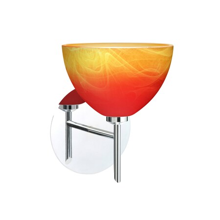 Besa Lighting Brella Mini Sconce, Solare, Chrome Finish, 1x5W LED 1SW-4679SL-LED-CR