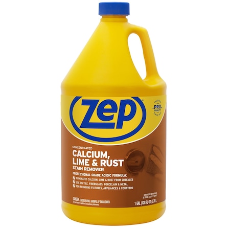 Zep Calcium, Lime & Rust, Jug, 1 gal, Pungent, 4 PK ZUCAL128