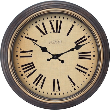 Lacrosse 404-3045BK 18 in. Plastic Wall Clock; Black 404-3045BK