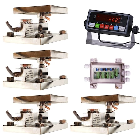 Prime Systems New BizAutom Silo Tank Scale Mount Assembly Kit, 4-Module Set, Stainless Steel BA-LCM-SB-4SS