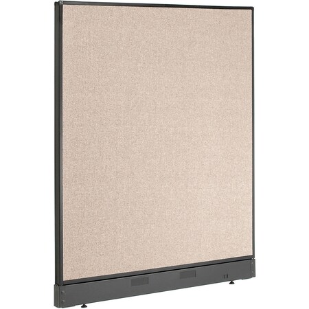 Global Industrial Interion Office Partition Panel with Pass-Thru Cable, 48-1/4"W x 46"H, Tan 240225PTN