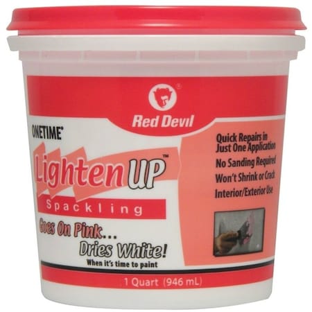 Red Devil 0 Spackling Compound White, White, 1 qt Tub 574