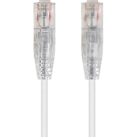 Monoprice Slim Cat6 Utp Network Cable, 1 ft.White 13520