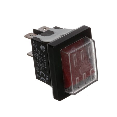 Spartan Refrigeration Switch, Pushbutton, DPST, 125/250 Volt, 20 Amp CFD1RR-25