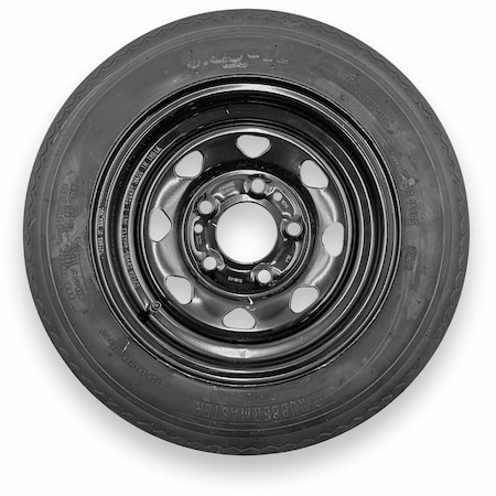 Rubbermaster - Steel Master 4.80-12 4 Ply 5 On 4.5 Bolt, Black Wheel Assemblies 599145BLK