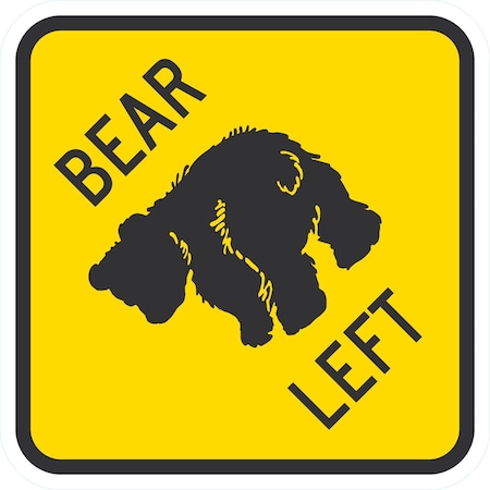 Lyle Bear Left (W/Graphic), 12x12, Engineer Grade, Yellow G-2027-EG_12x12
