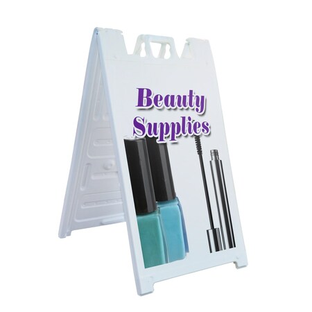 Signmission Beauty Supplies, A-Frame & 2 Sign Inserts, Heavy-Duty Plastic Frame SBHD-C-2436-Beauty Supplies