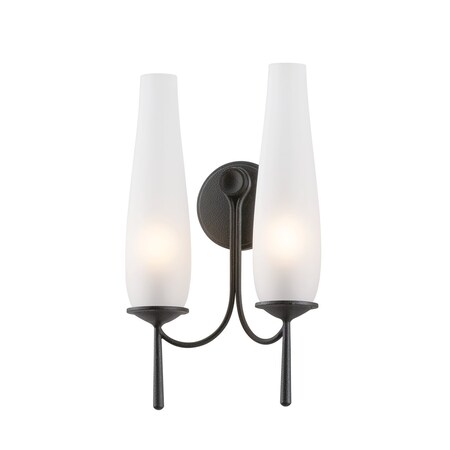 Troy Lighting Legacy 2 Light Wall Sconce in Forged Iron Finish B4218-FOR
