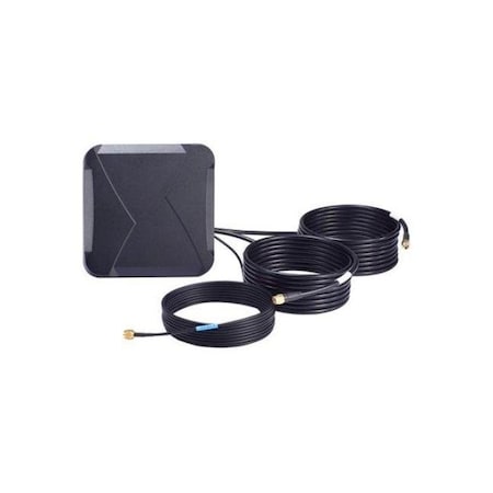 Moxa 6 dBi MIMO panel antenna with 3 SMA male connectors for cellular and G MAT-5G-PA-SM-3-06-3m