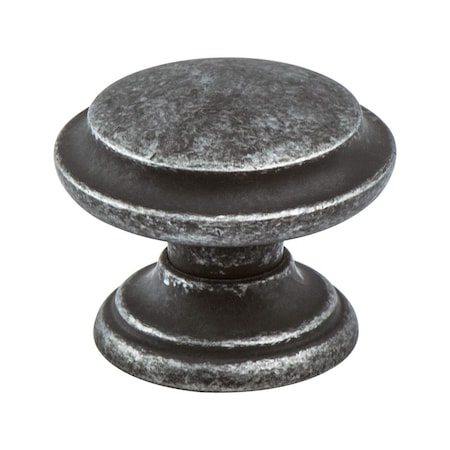Berenson 1.375 in. dia. Euro Rustica Knob with Rustic Iron 2978-1RI-C