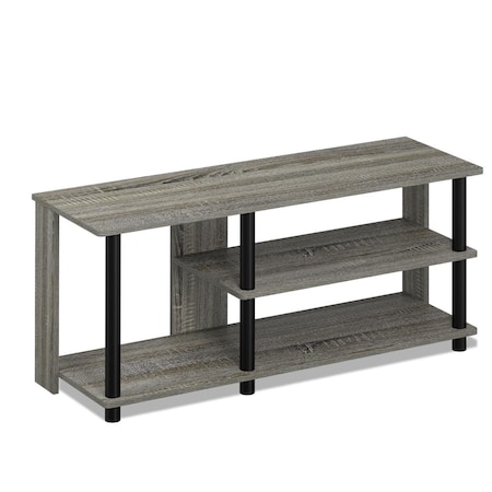 Furinno 17083GYW-BK Turn-N-Tube Compact Multi Storage Shoe Rack, French Oak Grey & Black 17083GYW/BK