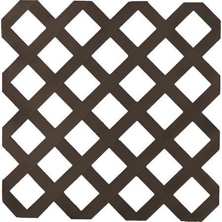 Deckorators 4 ' Wx8 ' Lx1/8'' Thick Dark Brown Vinyl Lattice Panel 275434