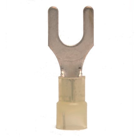 Hillsdale Terminal Ring Terminal, 1/4 in Stud Size, 10 AWG, 600 V, Nylon Insulated, 500 PK 50234N