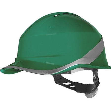 Deltaplus Hard Hat, Front Brim, Diamond VI, Green DIAM6WTRVEFL