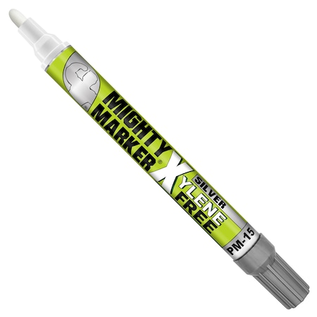 Mighty Marker PM-15 Paint Marker, Eco-Friendly, 10ml Alcohol Based Paint, Silver Color Family, 8-PK 81215