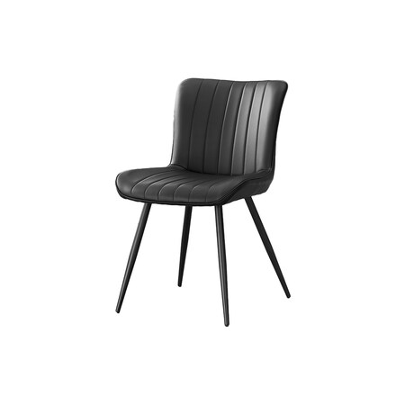 Monarch Specialties Dining Chair 33"H, Set of 2, Upholstered, Side, Black Leather Look, Black Metal, Contemporary I 1130