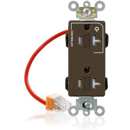 Leviton Straight Blade Receptacle, 5-20R, 20 A, 125V AC, Flush Mount, Self-Grounded MT163-1C