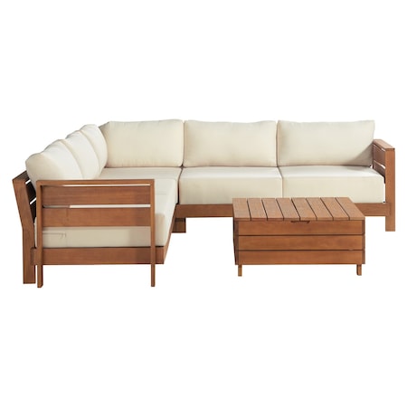Alaterre Furniture Barton Weather-Resistant  Set of 2 Outdoor Patio Furniture Set, Outdoor Sectional, Lift Top Table 80-OUTD-WD-SECT-S1