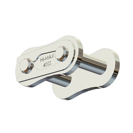 Senqcia Hi-Max Single Strand Spring Clip Connecting Link, 40SS chain, .5P, .85 OAW, .156 Pin, 304SS 40SSHMCL