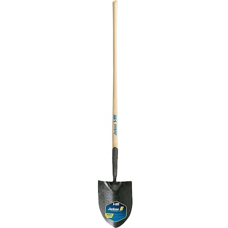 Jackson J-450 Series Pony Shovel, 8-1/2 in W Blade, Hardwood Handle, Solid Shank Handle, 47 in L Handle 1201900