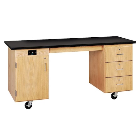 Diversified Spaces Lab, ADA, Mobile, ChemGuard Top, Oak 4352KF