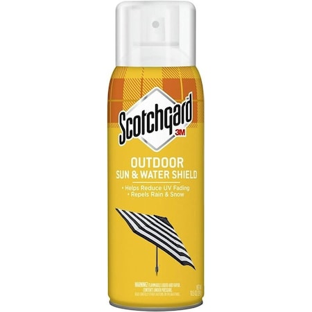 Scotchgard Water and Sun Shield Fabric Spray, 10.5 oz Can, Liquid, Mineral Spirits, Amber/Milky White 5019-10UV