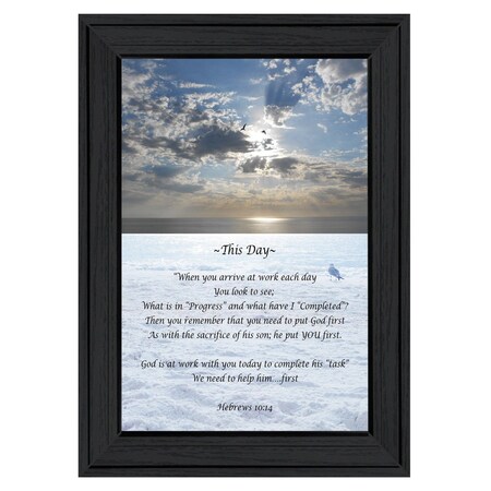 Homeroots This Day 2 Black Framed Print Wall Art 406577