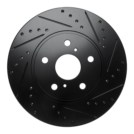 Dynamic Friction Co DFC Brake Rotor - Drilled and Slotted - Black 633-76028R