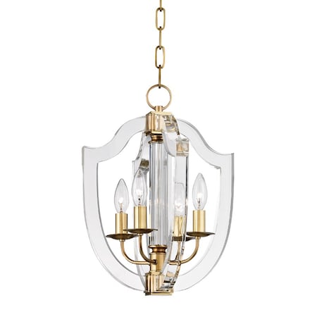 Hudson Valley Lighting Arietta 4 Light Pendant 12.5 In. Aged Brass 6512-AGB