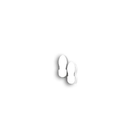 Ergomat 12inx5in DuraStripe Supreme Big Boot Steps White, 18PK DSV-BIGBOOT12-W-KIT