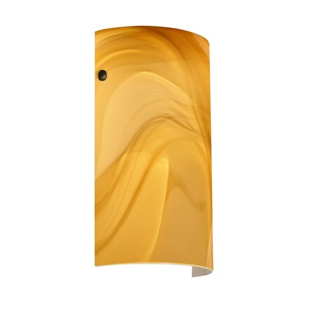 Besa Lighting Tamburo 7 Wall Sconce, Honey, Bronze Cap Finish, 1x75W Incandescent 7042HN-BR