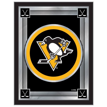 Holland Bar Stool Co Pittsburgh Penguins 17" x 22" Logo Mirror MLogoPitPen