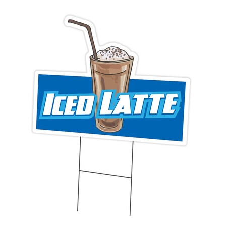 Signmission Iced Latte Die Cut Yard Sign & Stake outdoor plastic coroplast window, C-DC-1824-DS-Iced Latte19 C-DC-1824-DS-Iced Latte19