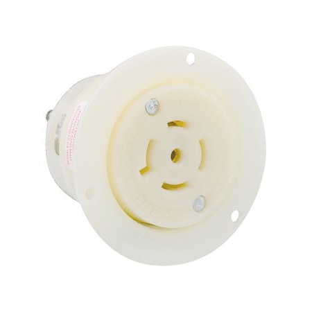 Leviton Industrial Grade Flanged Outlet 20 Amp, 277/480 Volt 3PY 2526