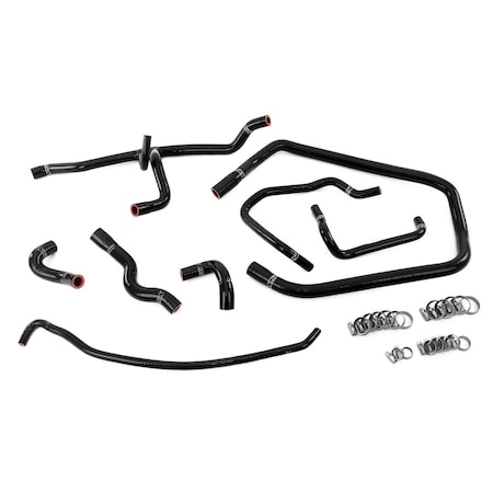 Hps Performance High Temp Reinforced Silicone Heater, Throttle Body and Expansion Tank Coolant Hose Kit, Black,  57-2137-BLK