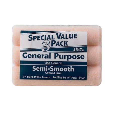 Sherwin-Williams 0.37 x 9 in. Poly Roller Cover, 3PK 1837335