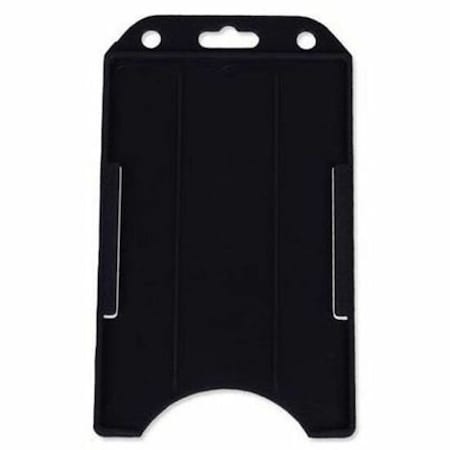Brady BADGE HOLDER, BLACK, VERTICAL, SEMI-RIGID, CARD HOLDER WITH SLOT AND CHAIN, W/4TH SIDE RAIL 1840-8161
