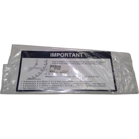 John Deere LABEL, JOHN DEERE OEM E81336  E81336